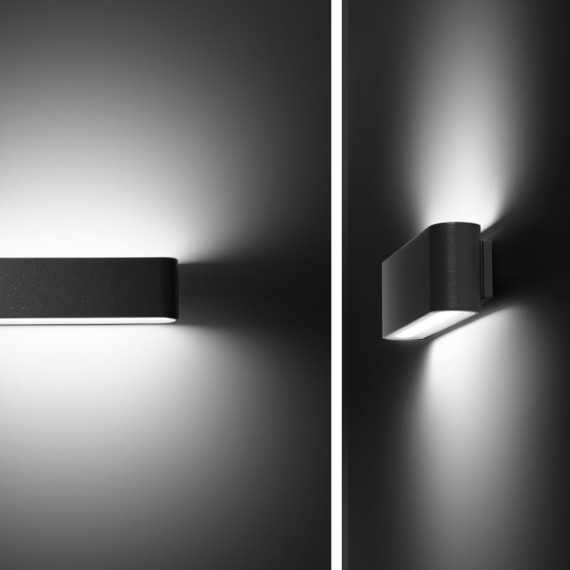 Pocket, outdoor wall mounted luminaire